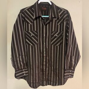Vintage western men’s striped Plains shirt